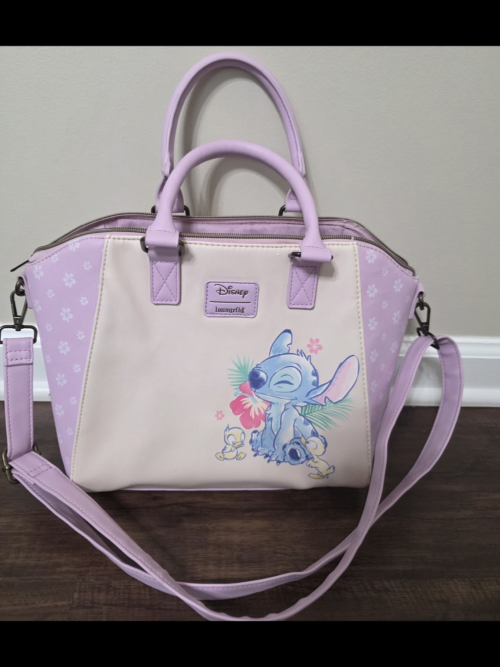 Disney Lilo & Stitch Lavender Satchel Bag